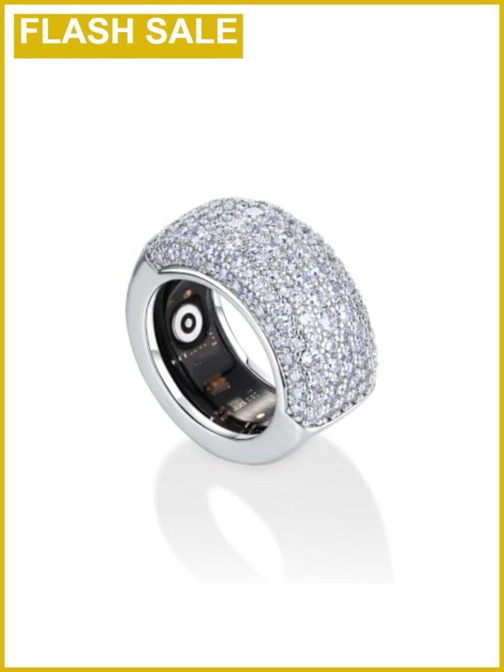 14K Gold Plated Pave Smart Ring Cover Compatible with Oura Ring Gen 4